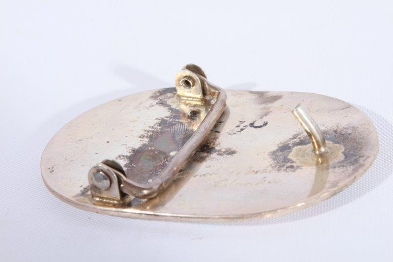 Native American Belt Buckle by Zuni Derick and Michelle Edaakie