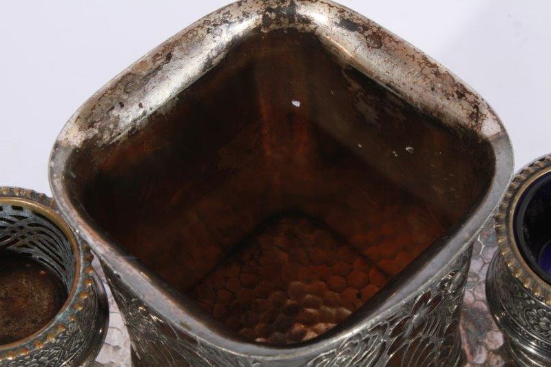 James W. Tufts Quadruple Plate Smoking Set