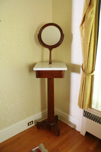 Mid 19th Century Mahogany Marble Top Shaving Stand