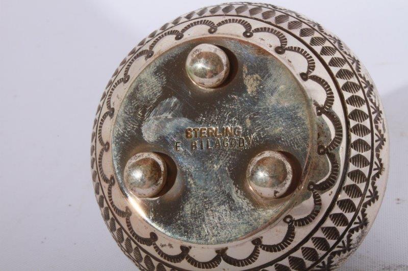 Ernest Bilagody Navajo Sterling Trinket Box