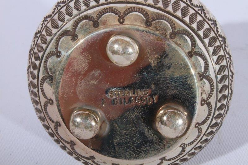 Ernest Bilagody Navajo Sterling Trinket Box
