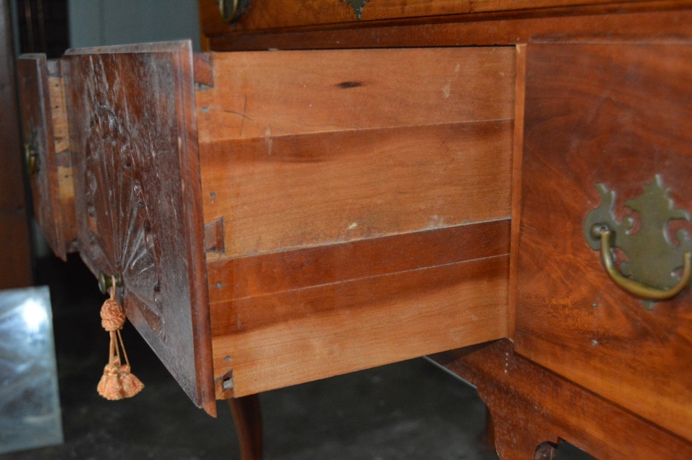 Antique Chippendale Style American Cherry Highboy Chest on Stand