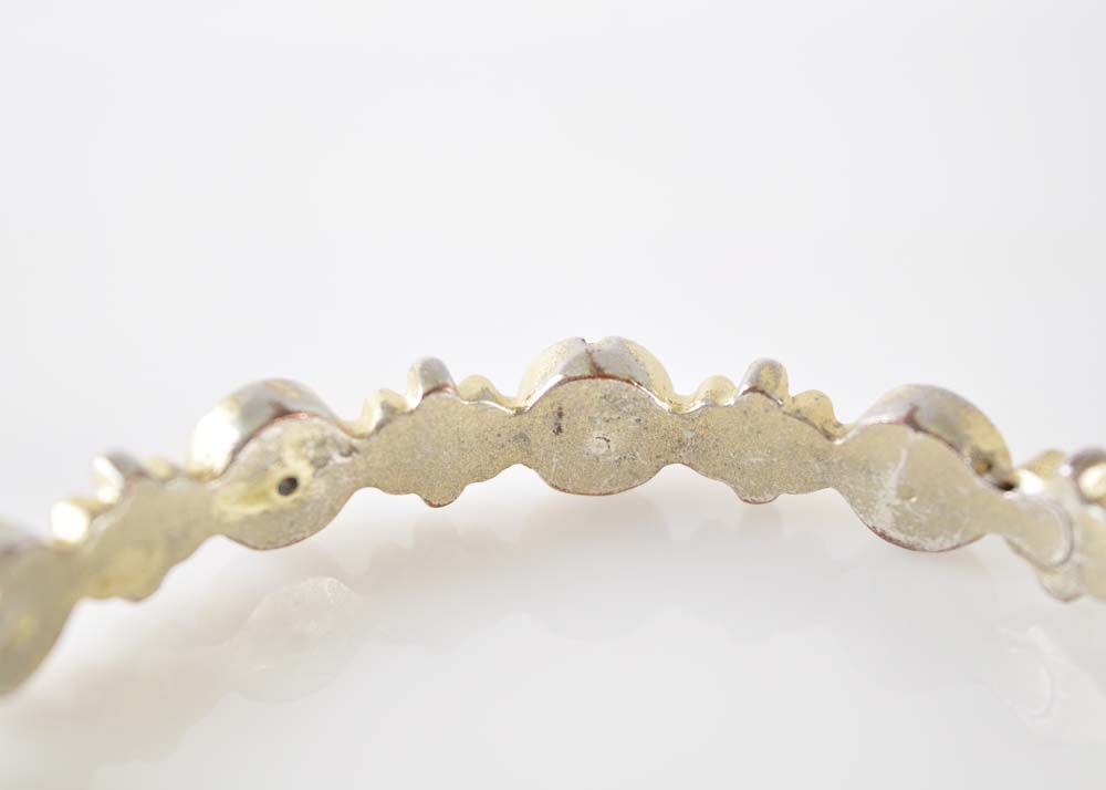 Vintage Gold Tone Bangles with Black Stones