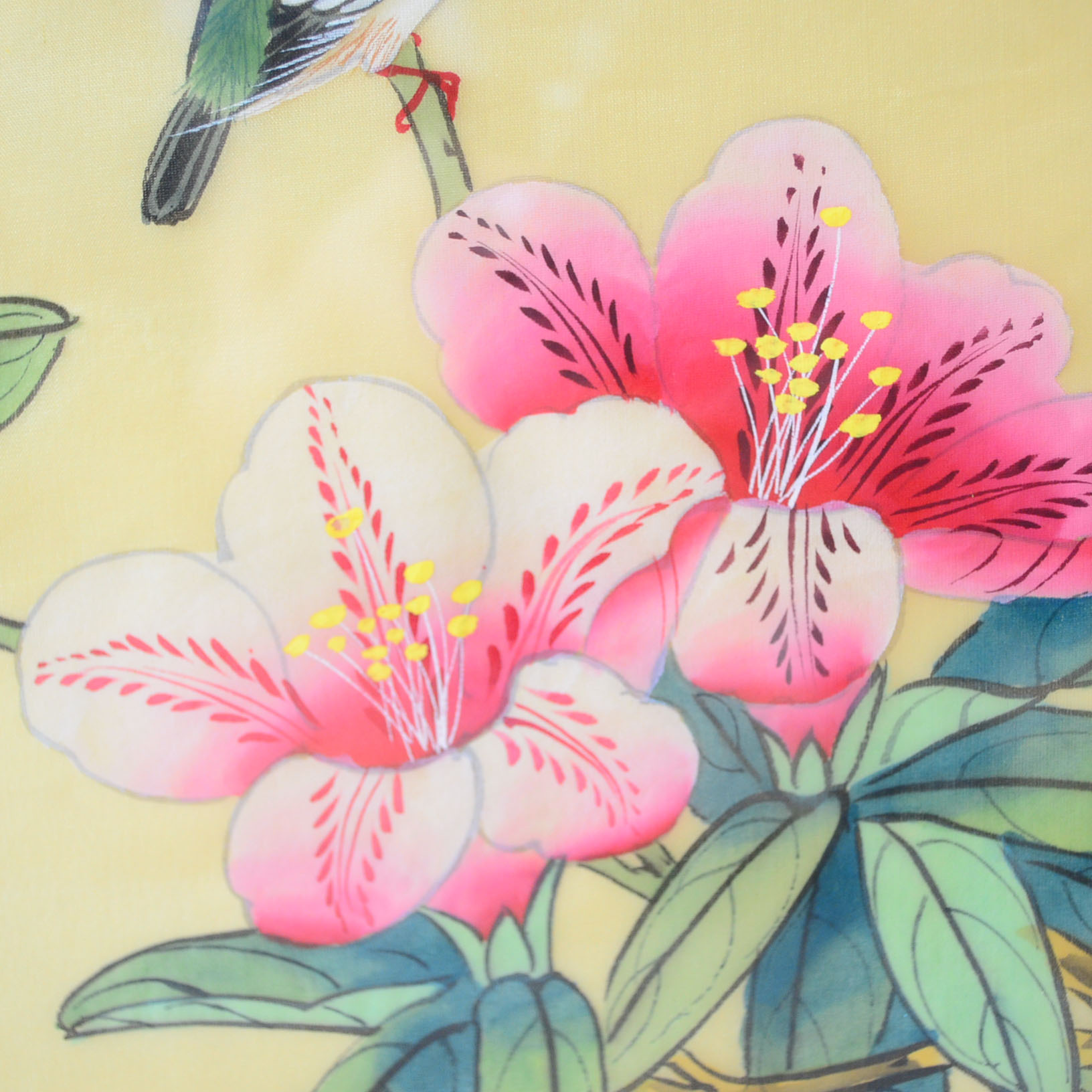 Pair of Silk Paintings