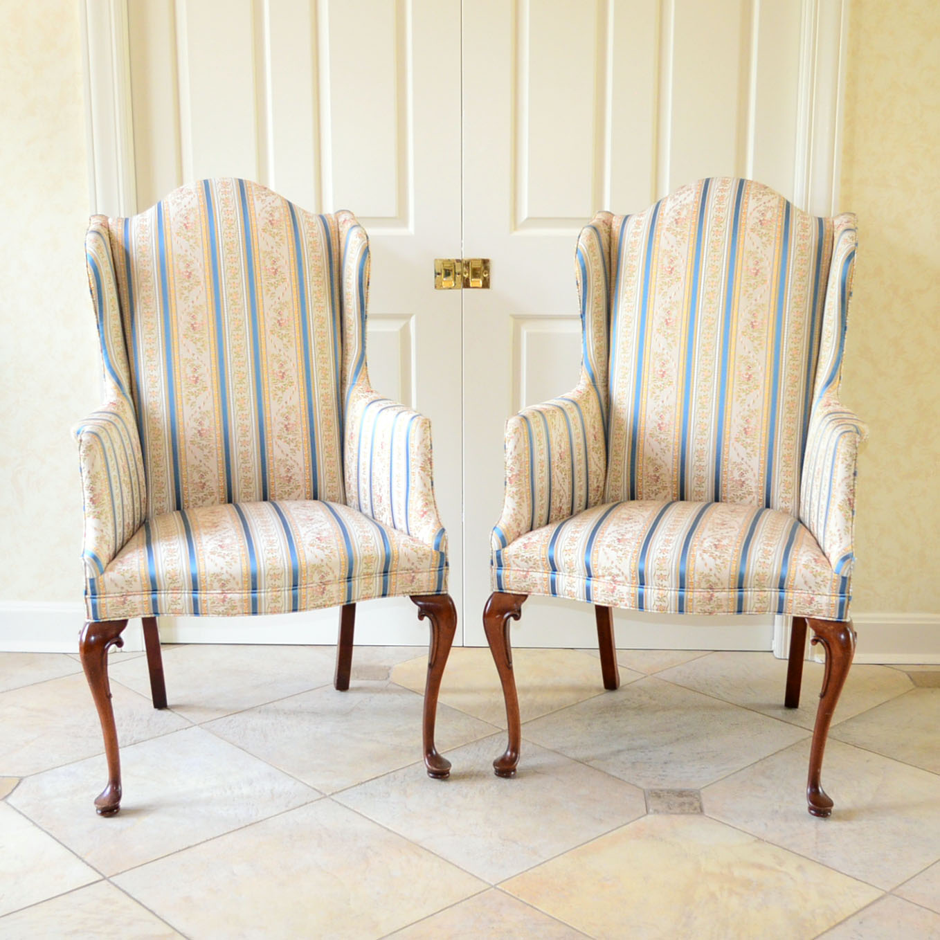 Southwood Furniture Chippendale Reproduction Wingback Chairs