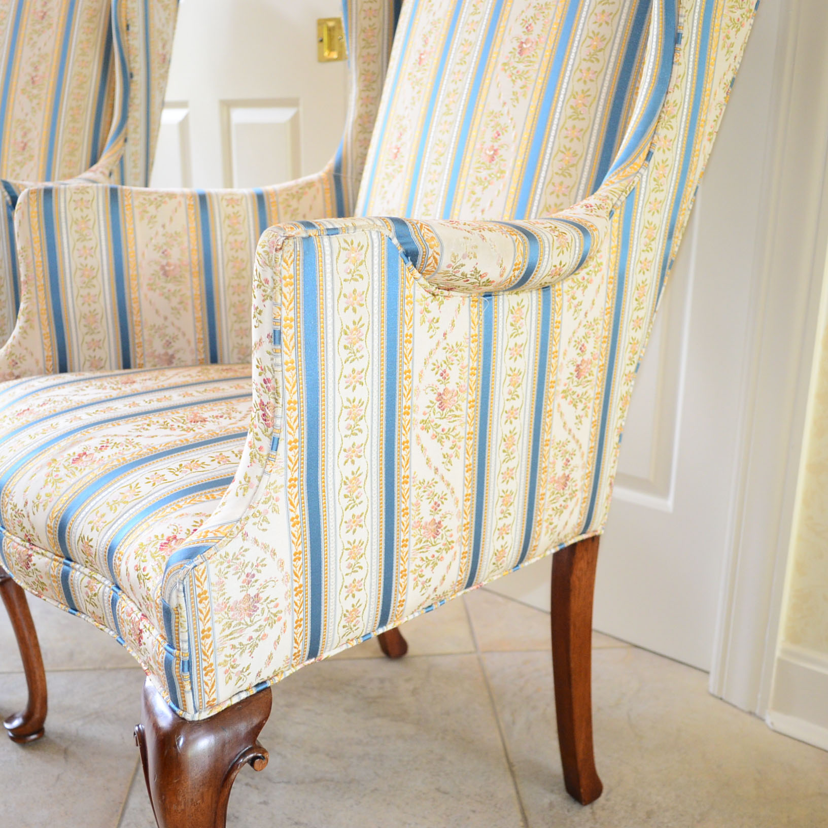 Southwood Furniture Chippendale Reproduction Wingback Chairs