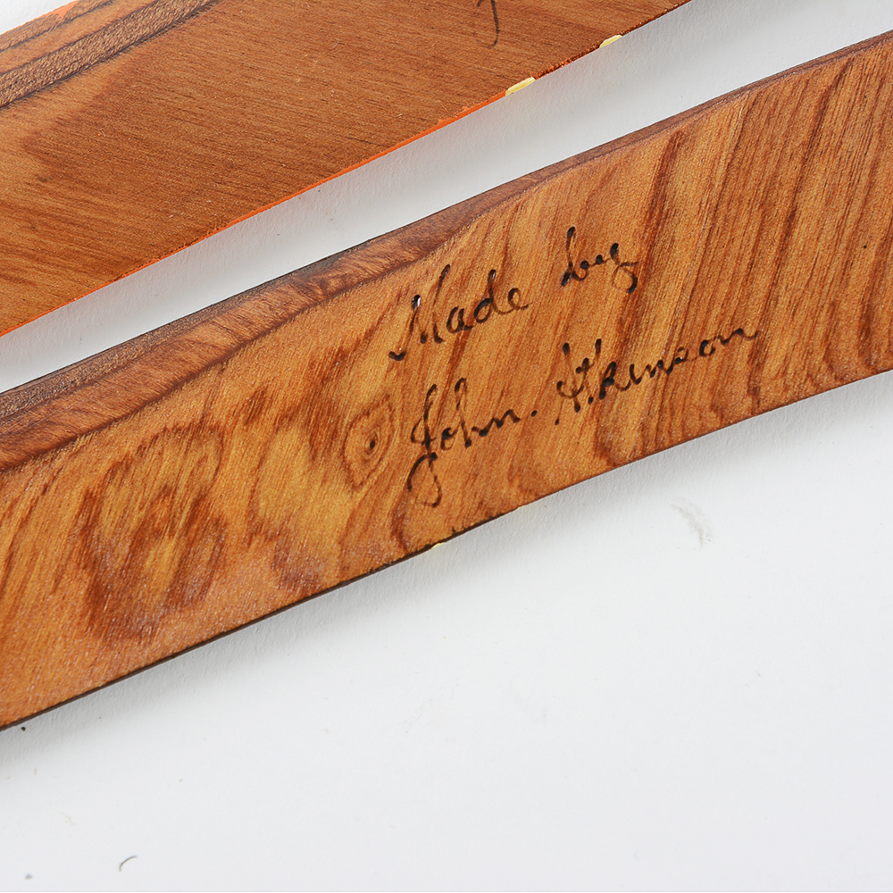 Vintage 1979 Hand-Crafted Boomerangs by John Atkinson