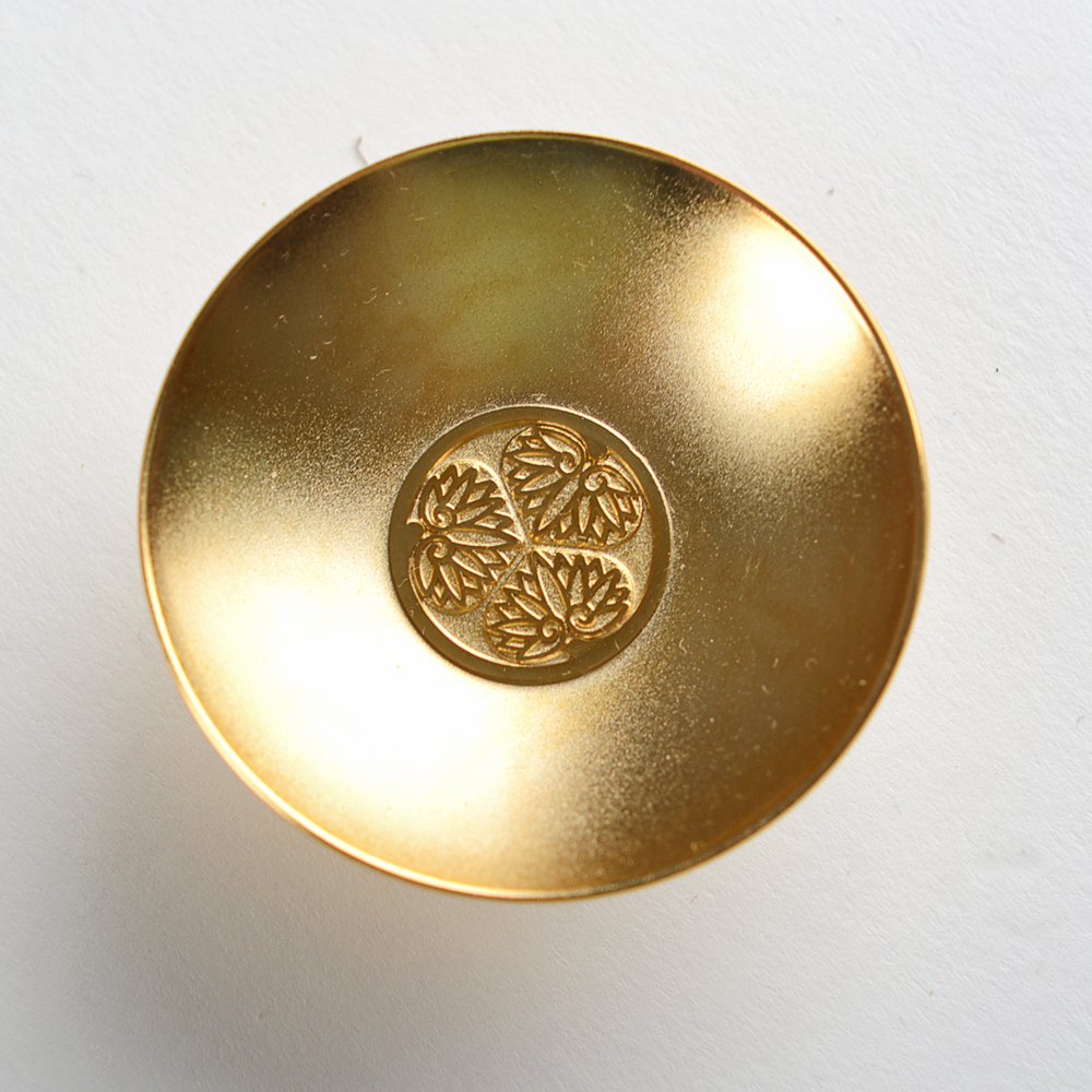 24K Gold Plated Sakazuki-Style Sake Cups