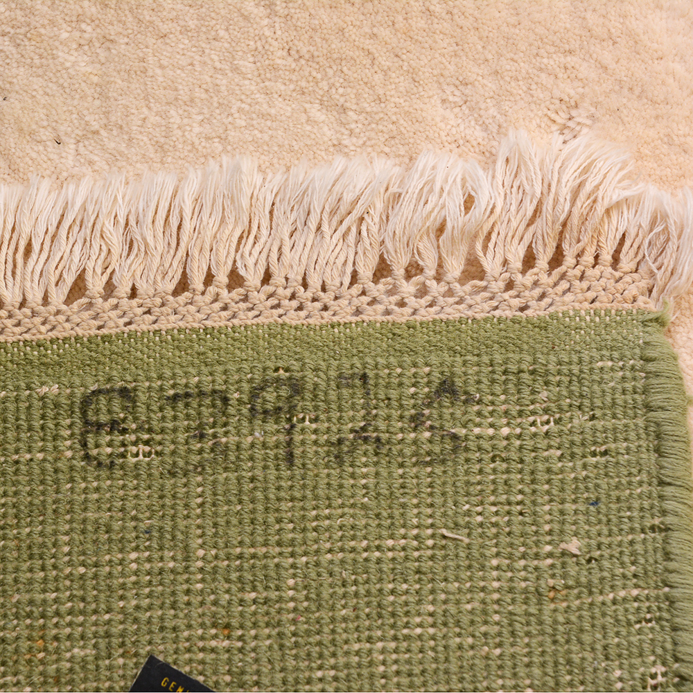 Green Bengali Hand Woven Wool Area Rug