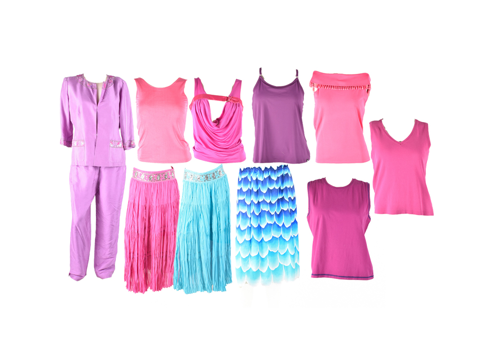 Collection of Women's Clothing Including Bianca Nygard, Nygard Collection and The North Face