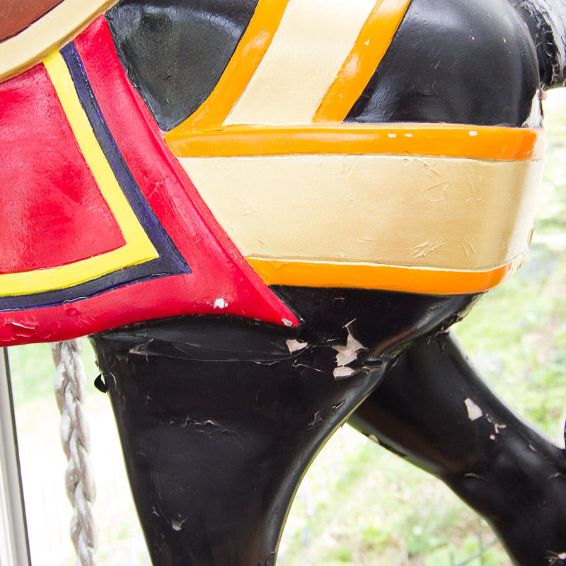 Decorative Fiberglass Carousel Horse with Sword