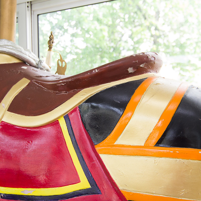 Decorative Fiberglass Carousel Horse with Sword