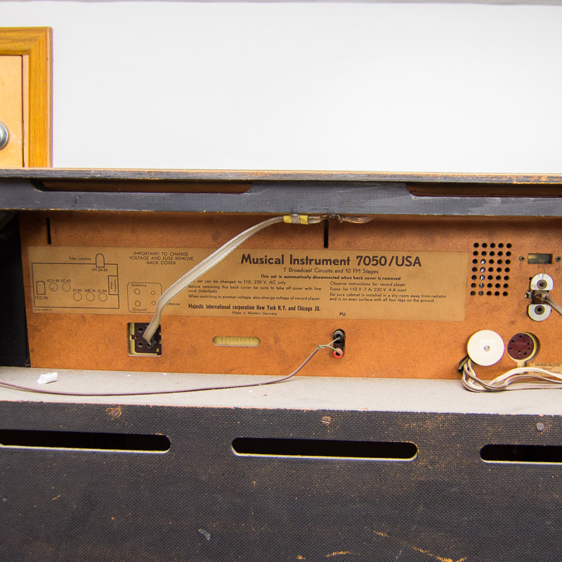 Vintage Grundig Majestic 7050 Console Radio with Rex Perpetuum-Elner Record Player