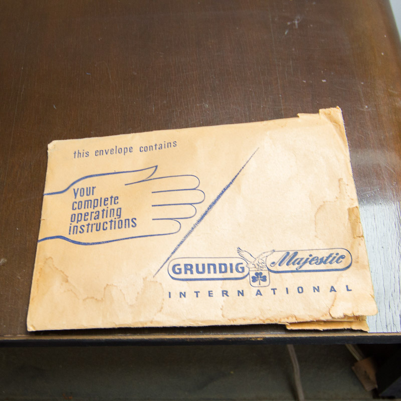 Vintage Grundig Majestic 7050 Console Radio with Rex Perpetuum-Elner Record Player