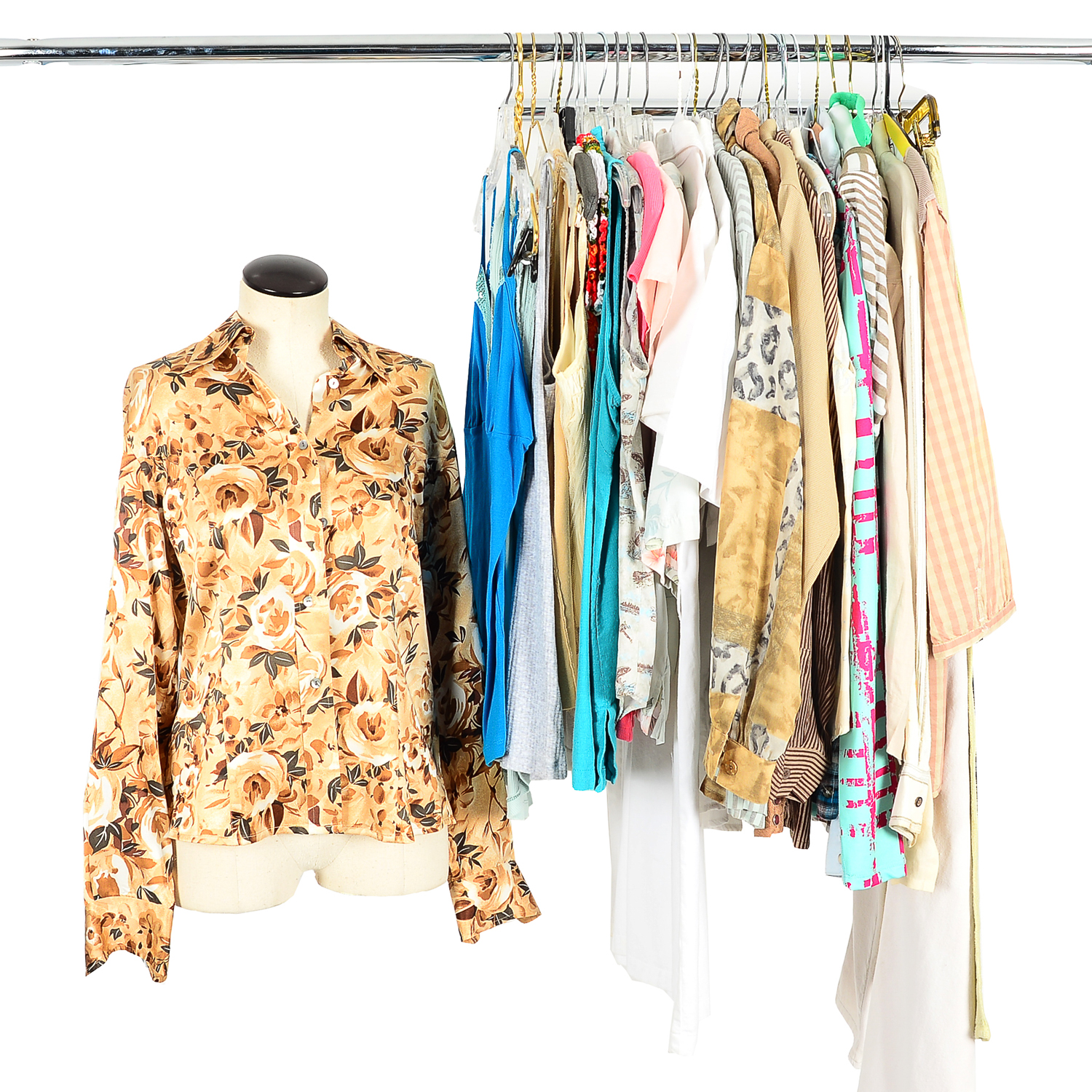 A Group of Women's Clothing Including a 100% Silk Blouse from Votre Nom