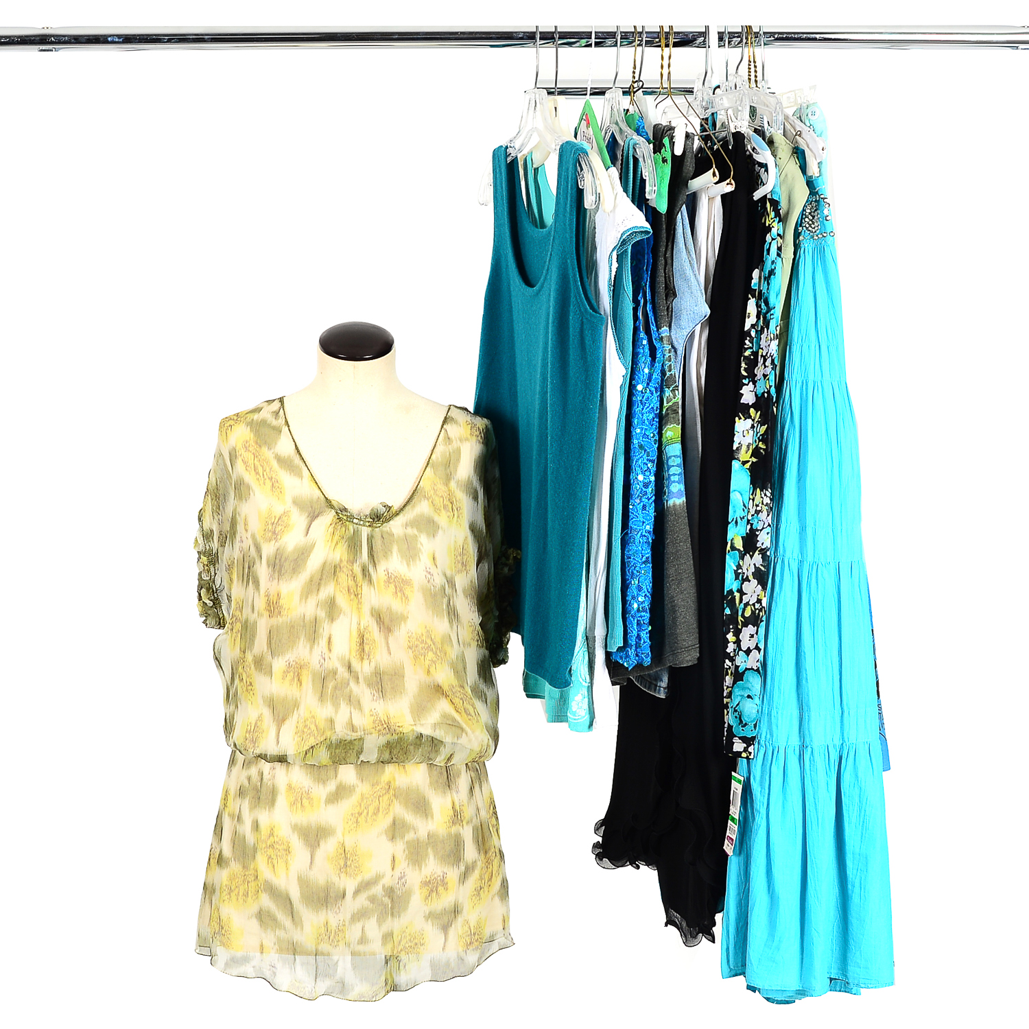 Collection of Women's Clothes Including Venegas Haute Couture of Beverly Hills