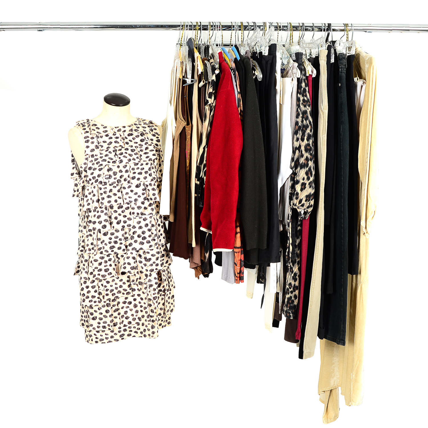 Large Collection of Women's Clothes Including DKNY, Cache, and The North Face