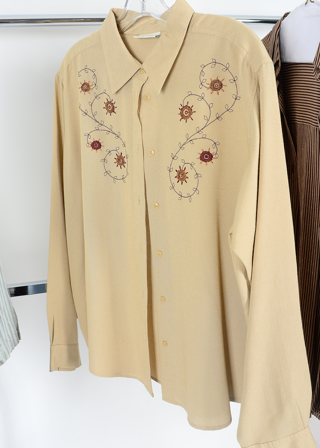 A Group of Women's Clothing Including a 100% Silk Blouse from Votre Nom