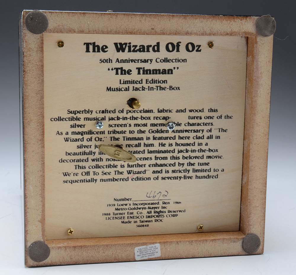 50th Anniversary "The Wizard of Oz" Tinman Musical Jack-in-the-Box