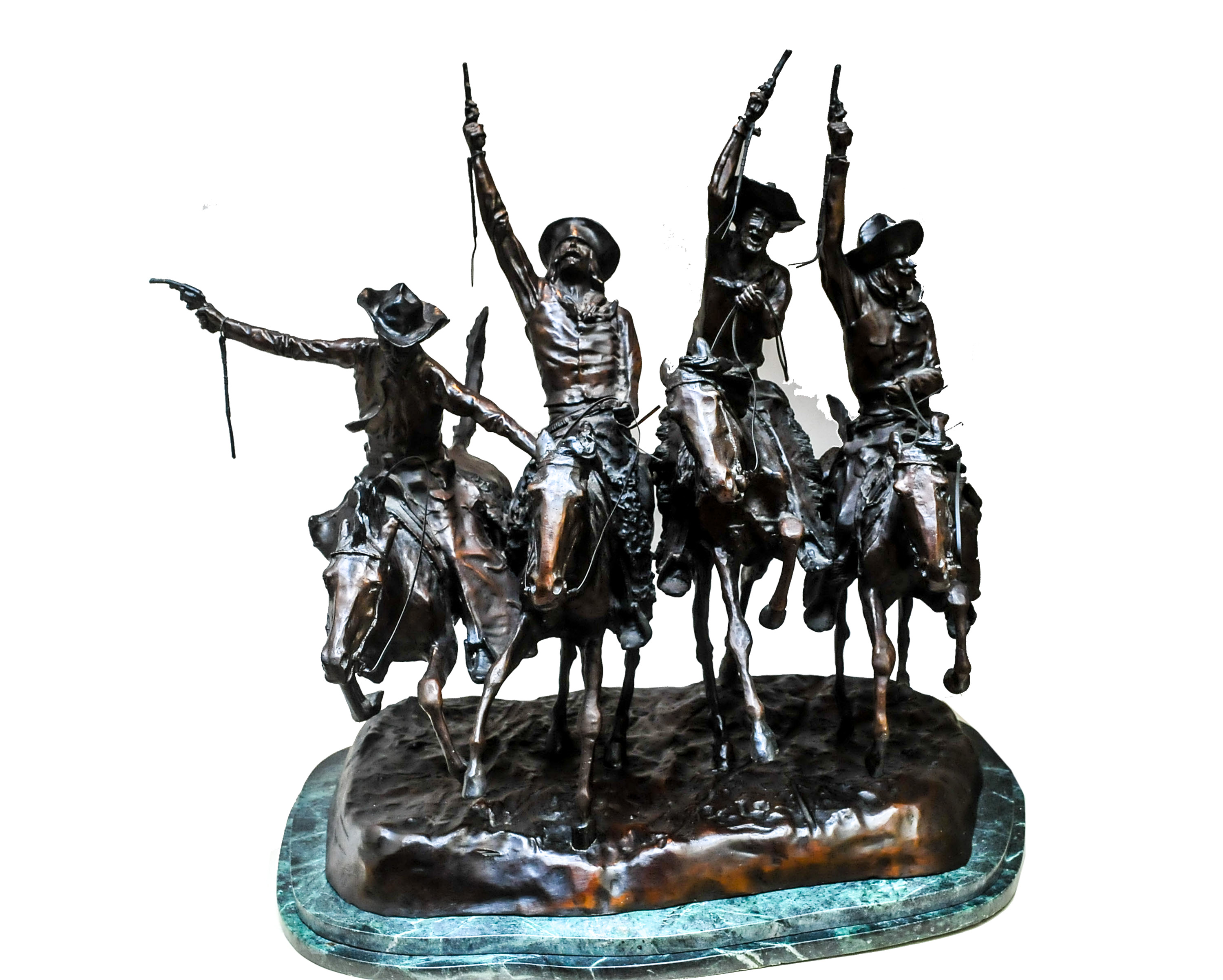Bronze Sculpture Reproduction of Frederic Remington’s Coming Through the Rye