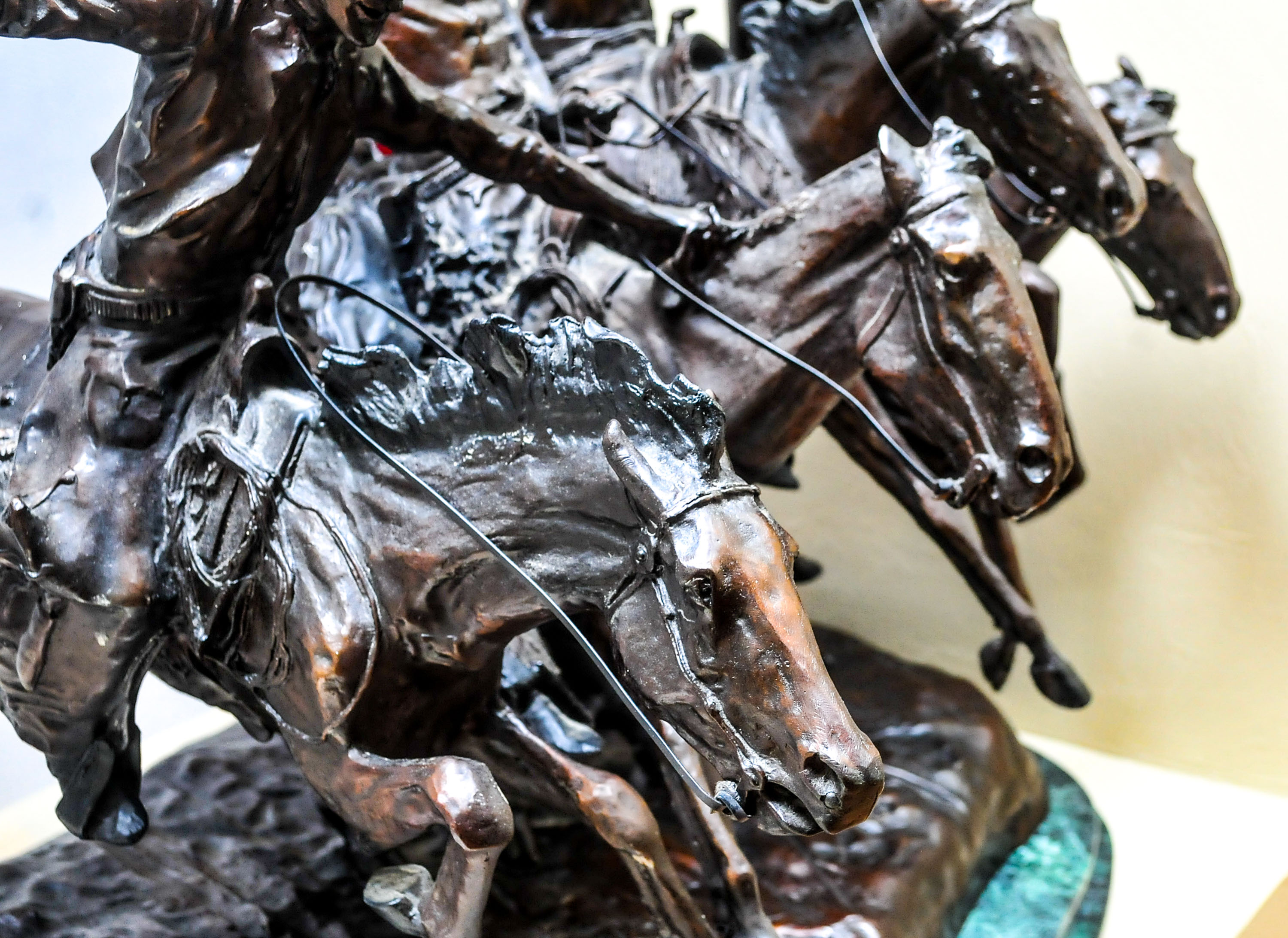 Bronze Sculpture Reproduction of Frederic Remington’s Coming Through the Rye
