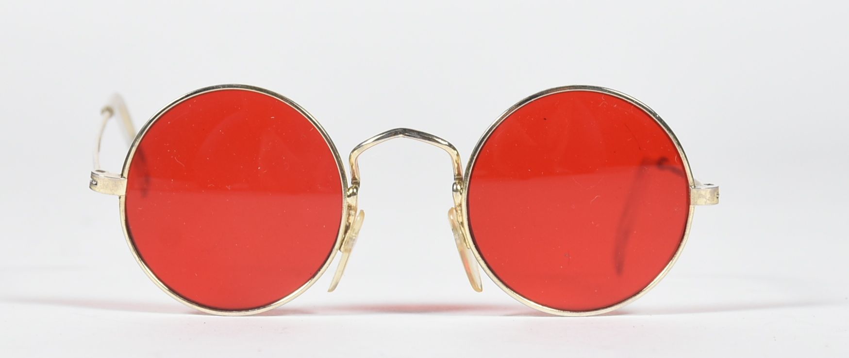 Pair of Sunglasses with Red Lenses and Goldtone Metal Frames Tanya Wore for her "Hangin In" Video