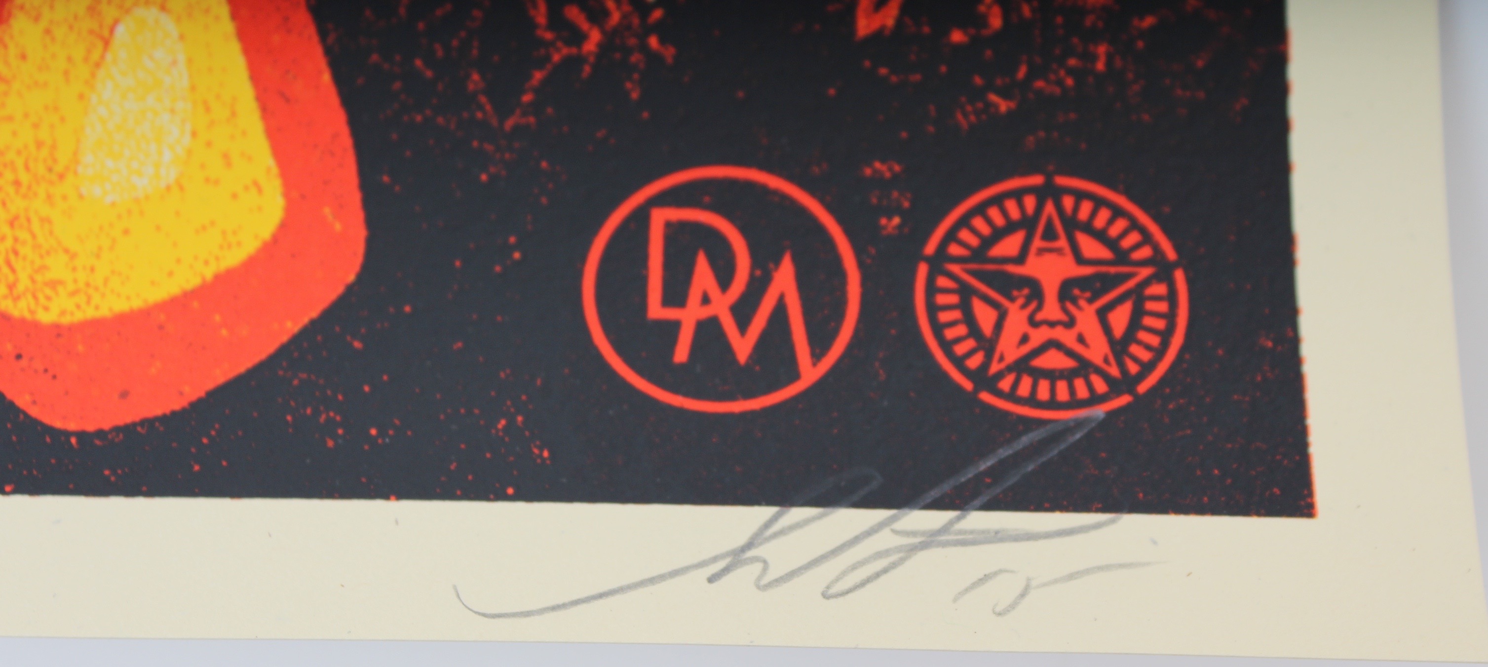 Obey's Shepard Fairey/ Dennis Morris "BOB MARLEY Slave Driver Signed Limited Edition Giclee Print