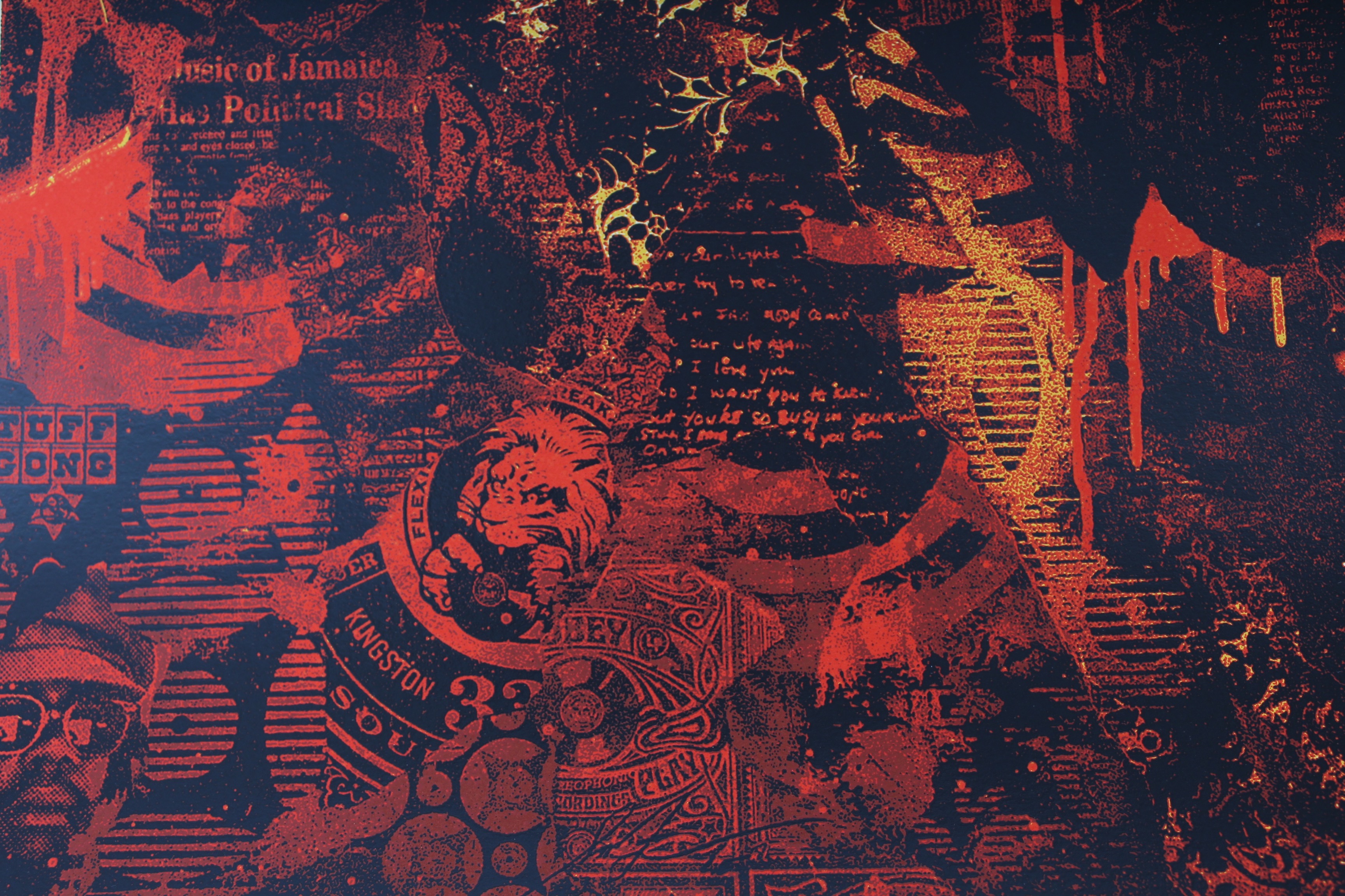 Obey's Shepard Fairey/ Dennis Morris "BOB MARLEY Slave Driver Signed Limited Edition Giclee Print