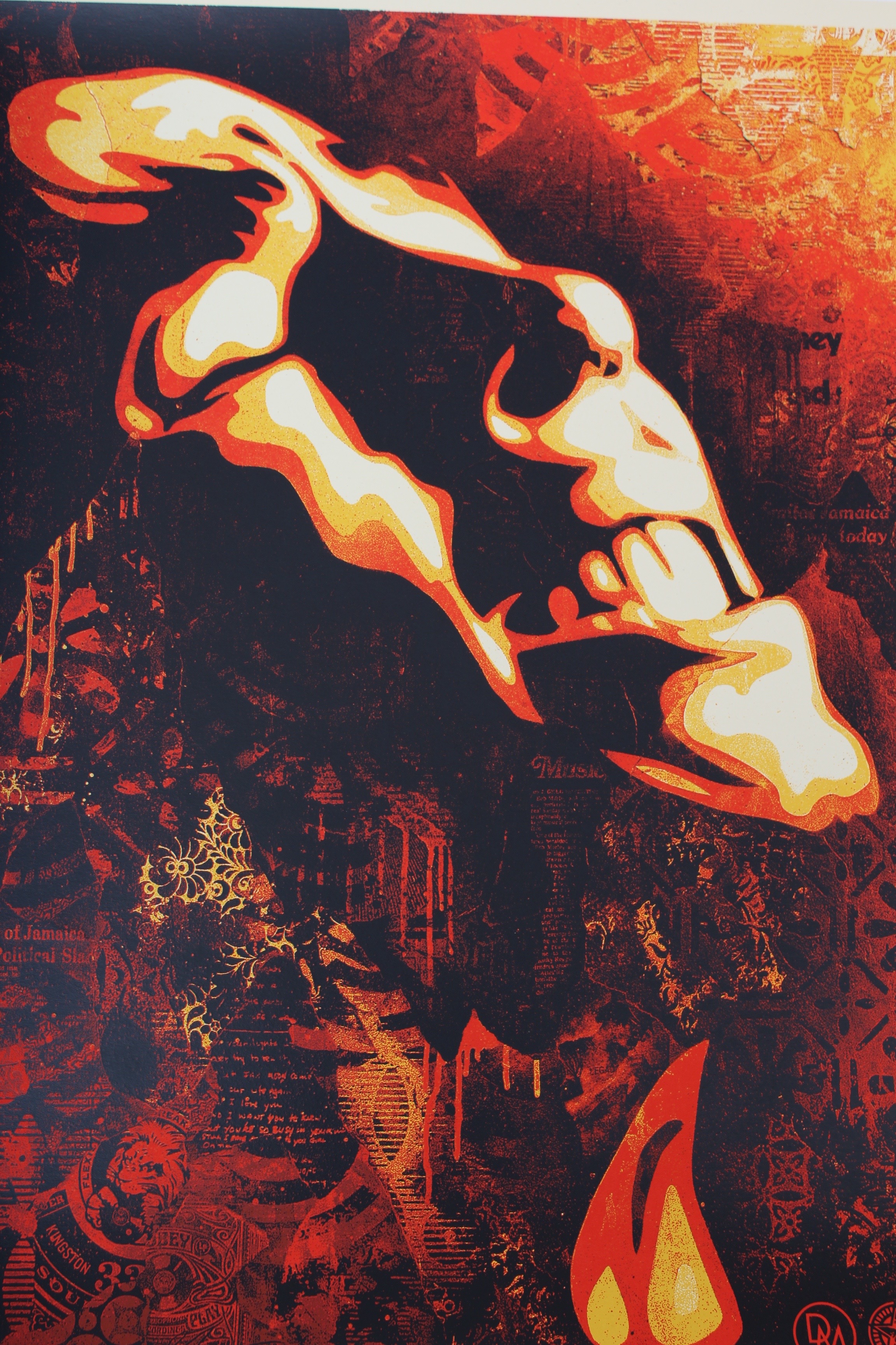 Obey's Shepard Fairey/ Dennis Morris "BOB MARLEY Slave Driver Signed Limited Edition Giclee Print