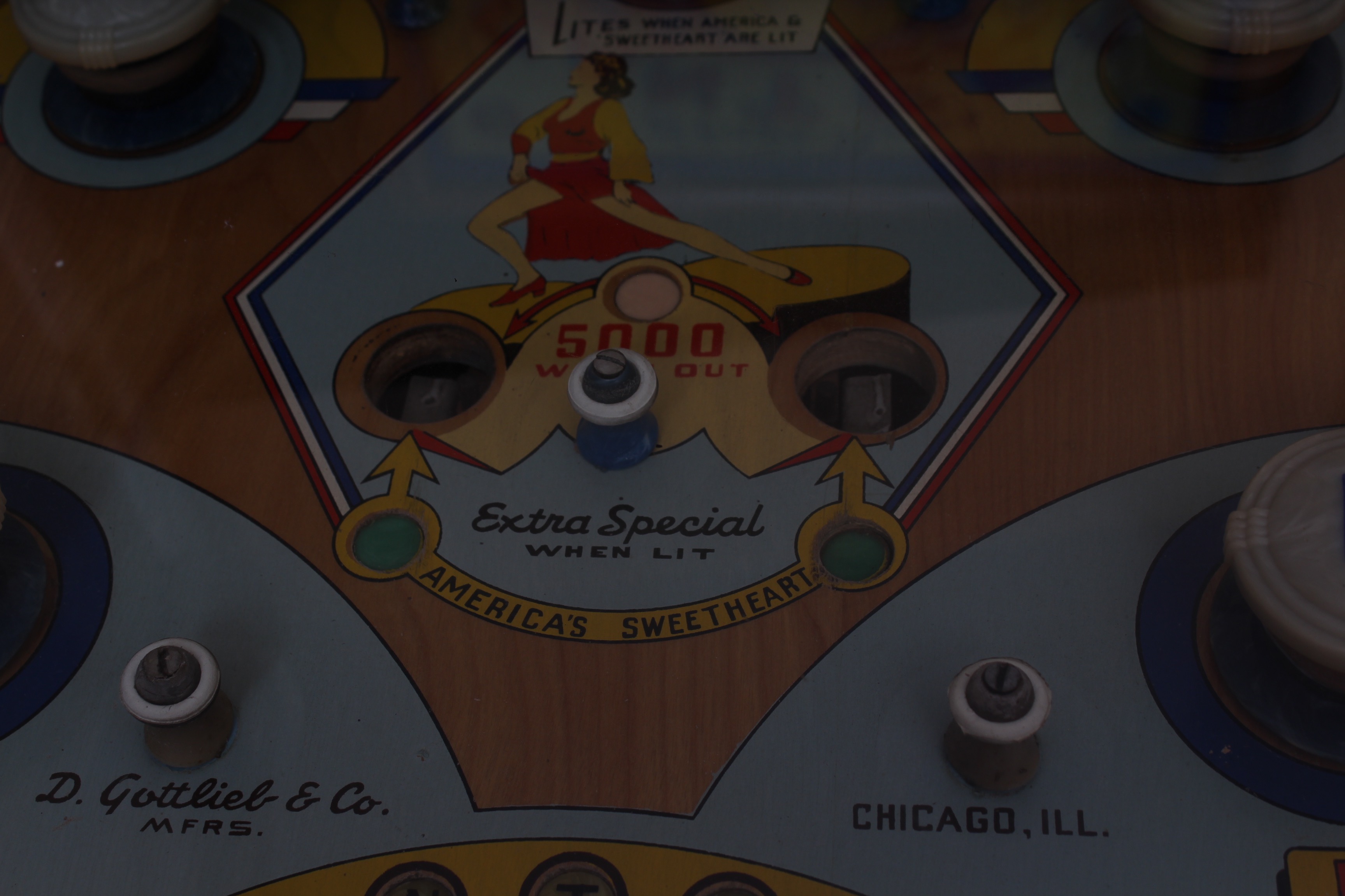 Vintage 1945 Gottleib "Stage Door Canteen" Pinball Machine