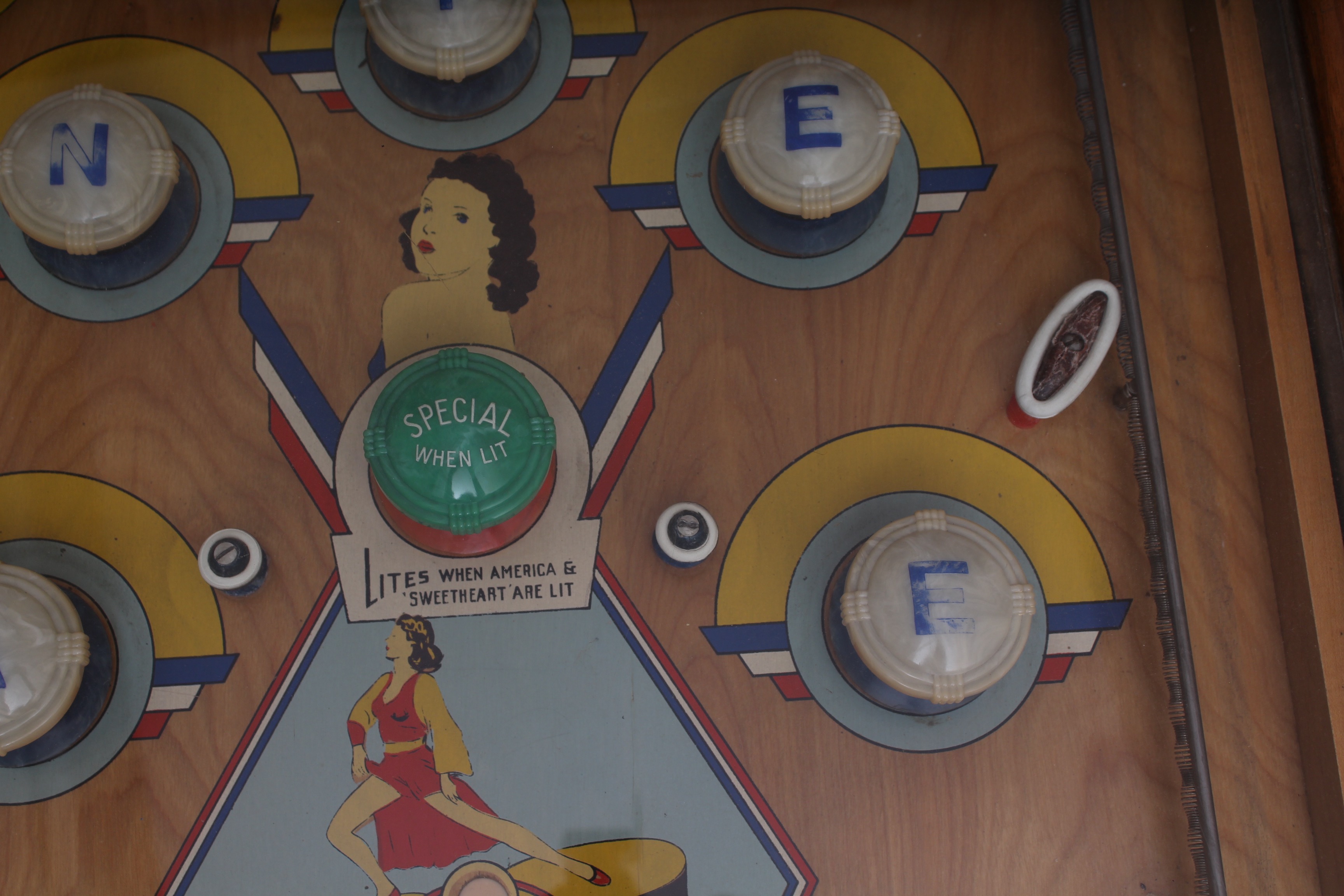 Vintage 1945 Gottleib "Stage Door Canteen" Pinball Machine