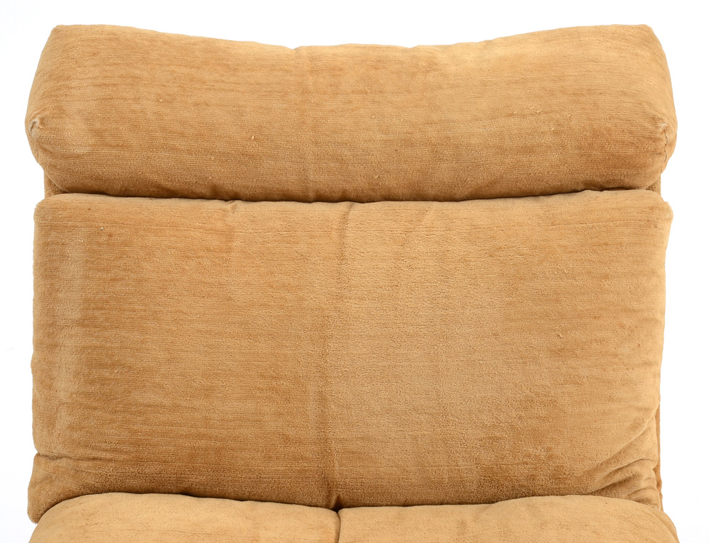 Golden Velour Cantilever Lounge Chair