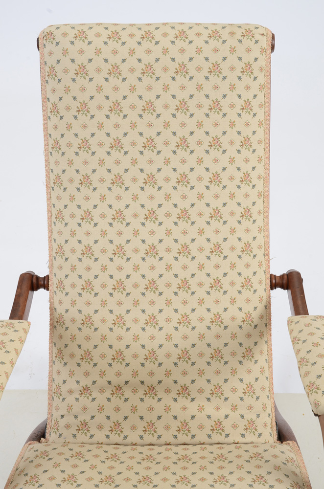 Antique Mahogany Folding Rocking Chair