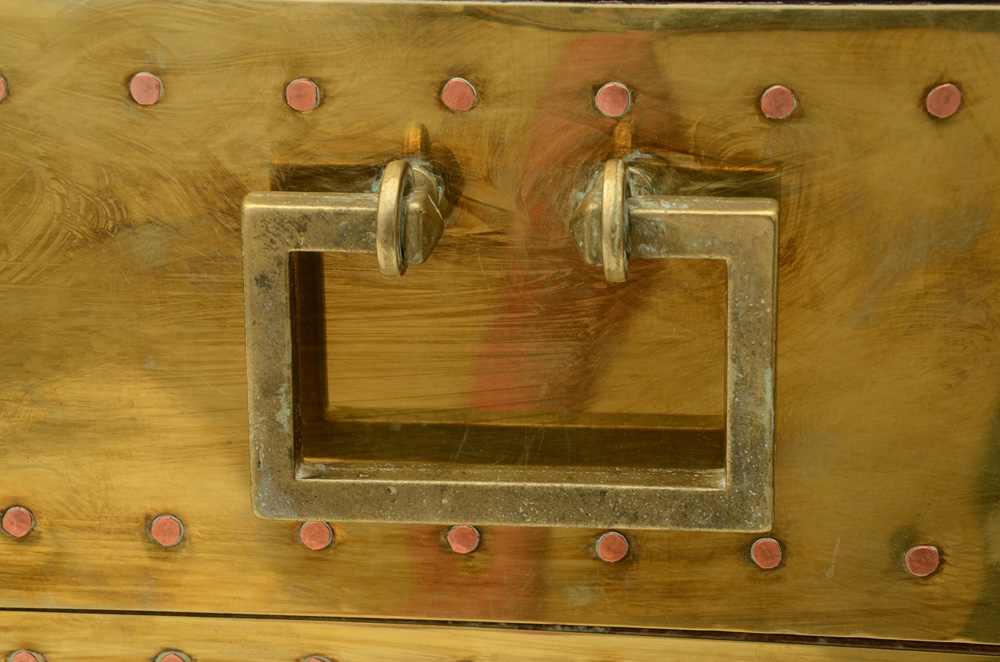 Sarreid Brass Covered Chest of Drawers