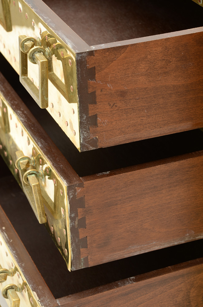 Sarreid Brass Covered Chest of Drawers