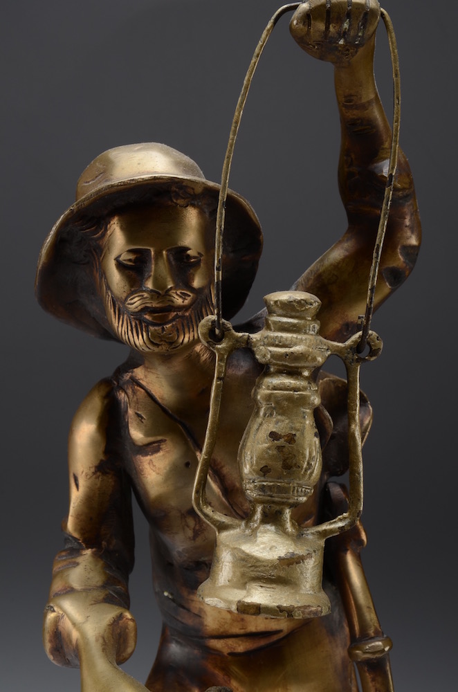 Cast Brass Sculpture Seafarer "Tempete" After Virgil Morey