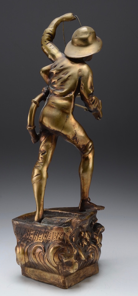 Cast Brass Sculpture Seafarer "Tempete" After Virgil Morey