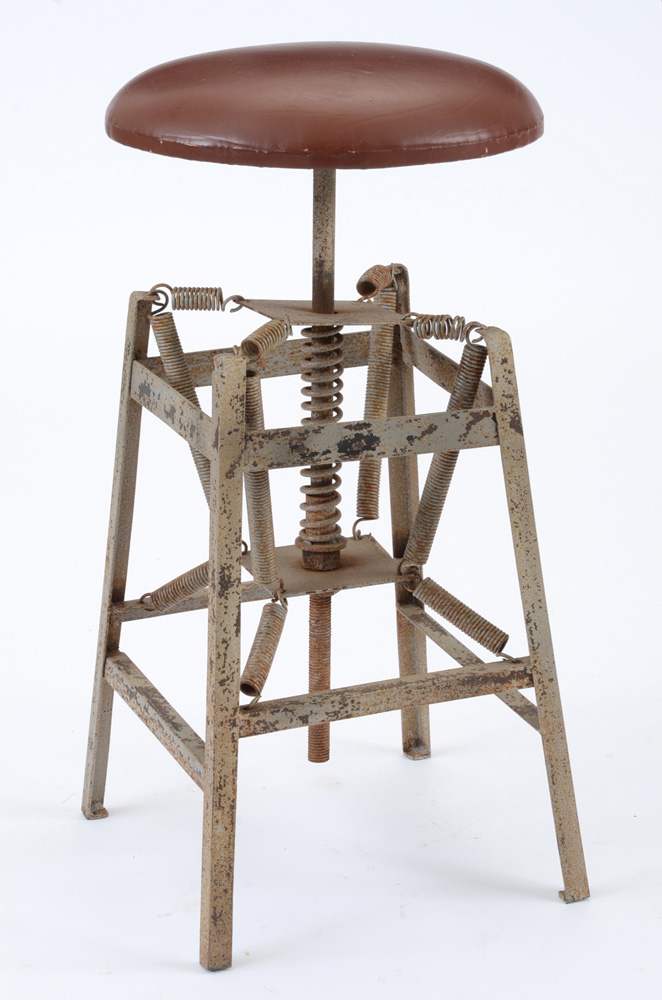 Industrial Style Spring Base Adjustable Height Stools