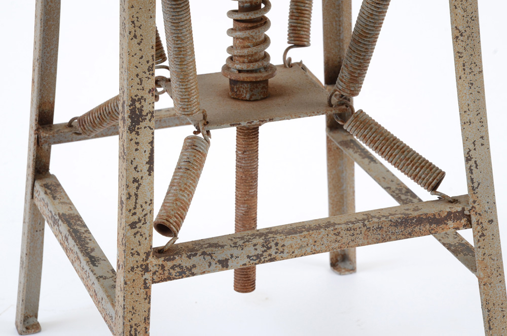 Industrial Style Spring Base Adjustable Height Stools