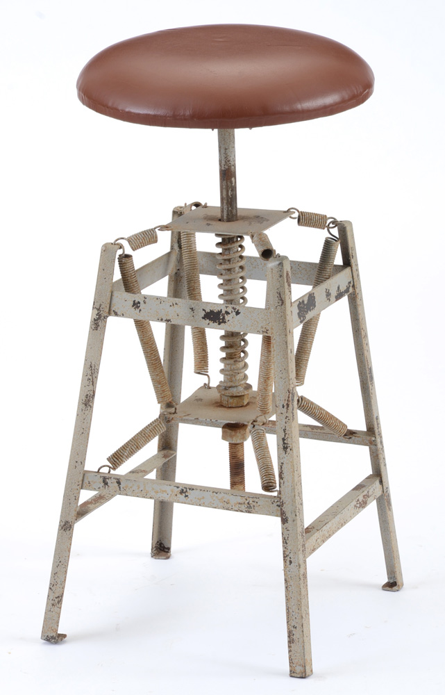 Industrial Style Spring Base Adjustable Height Stools