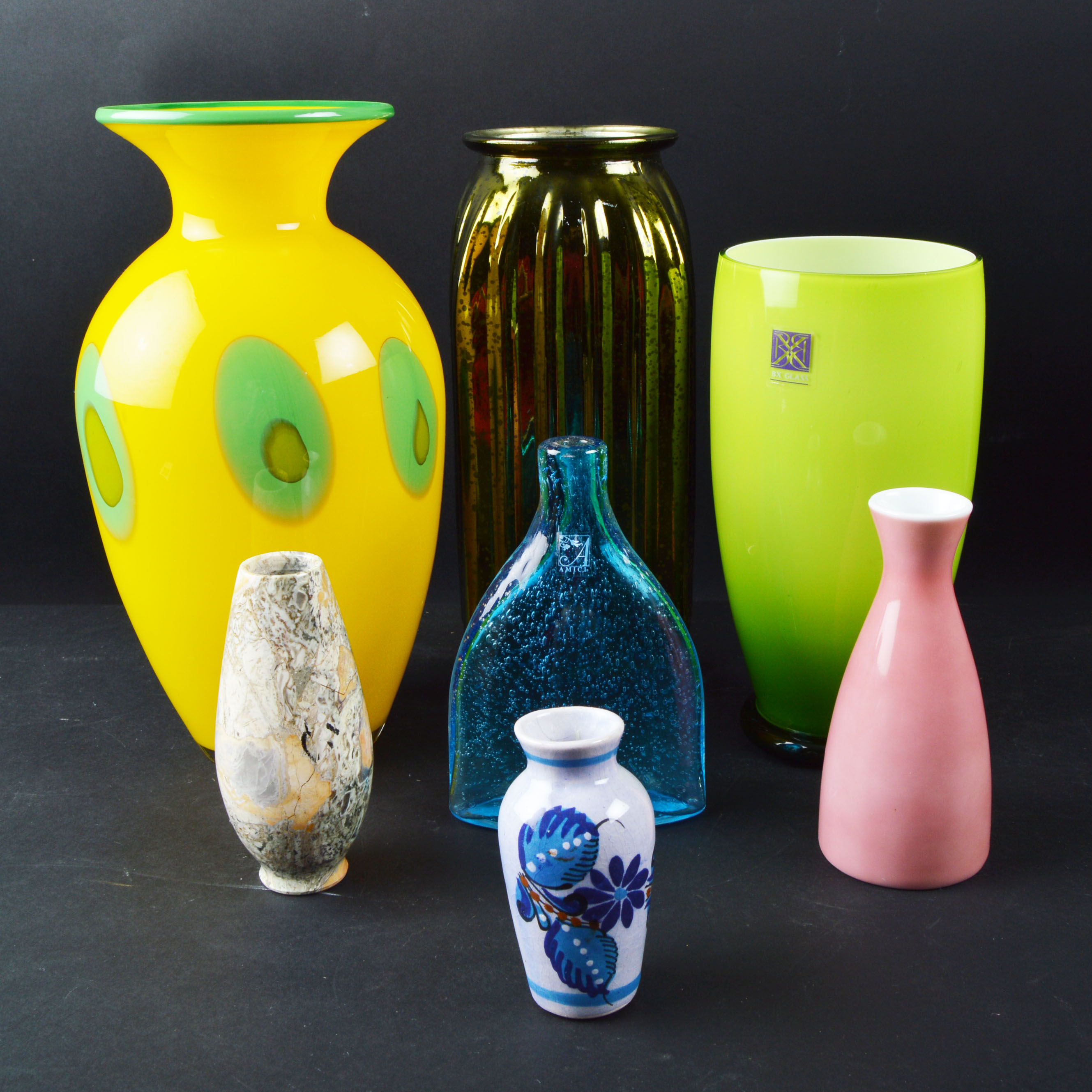 Grouping of Colored Glassware