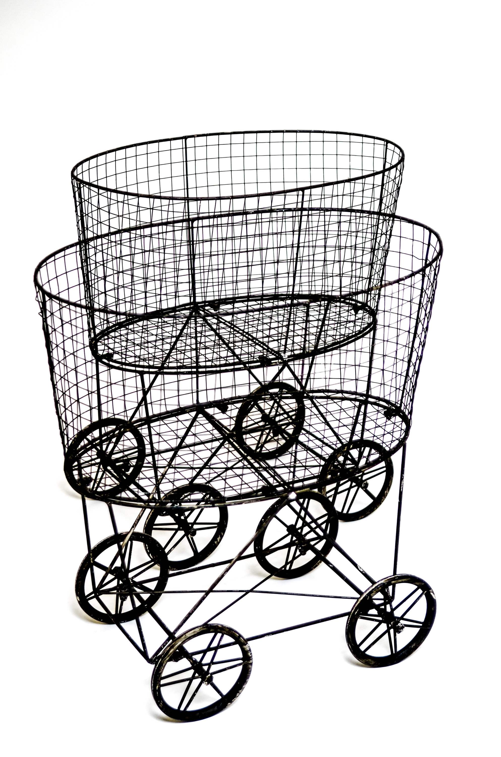 Pair of Metal Rolling Baskets