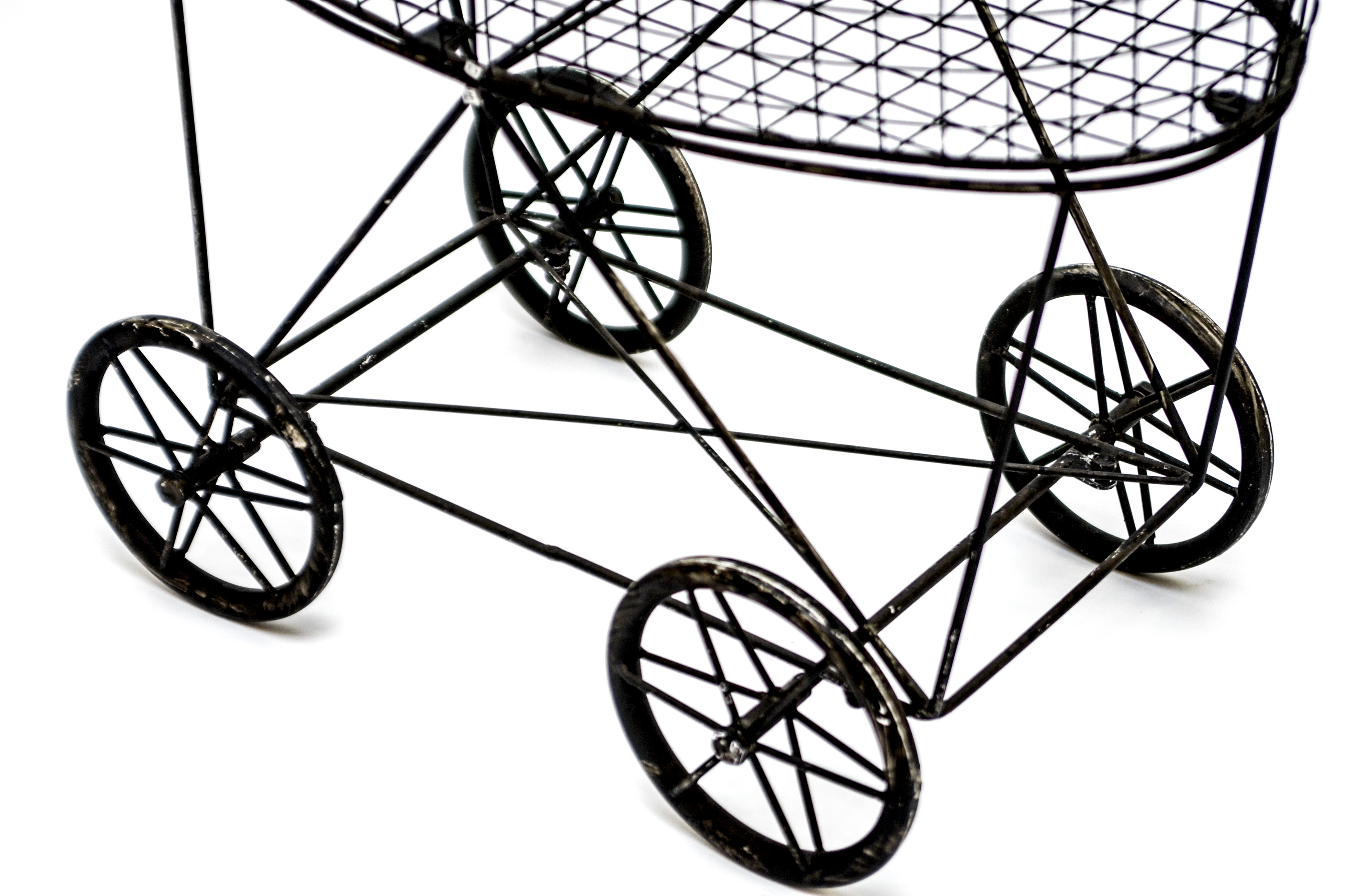 Pair of Metal Rolling Baskets