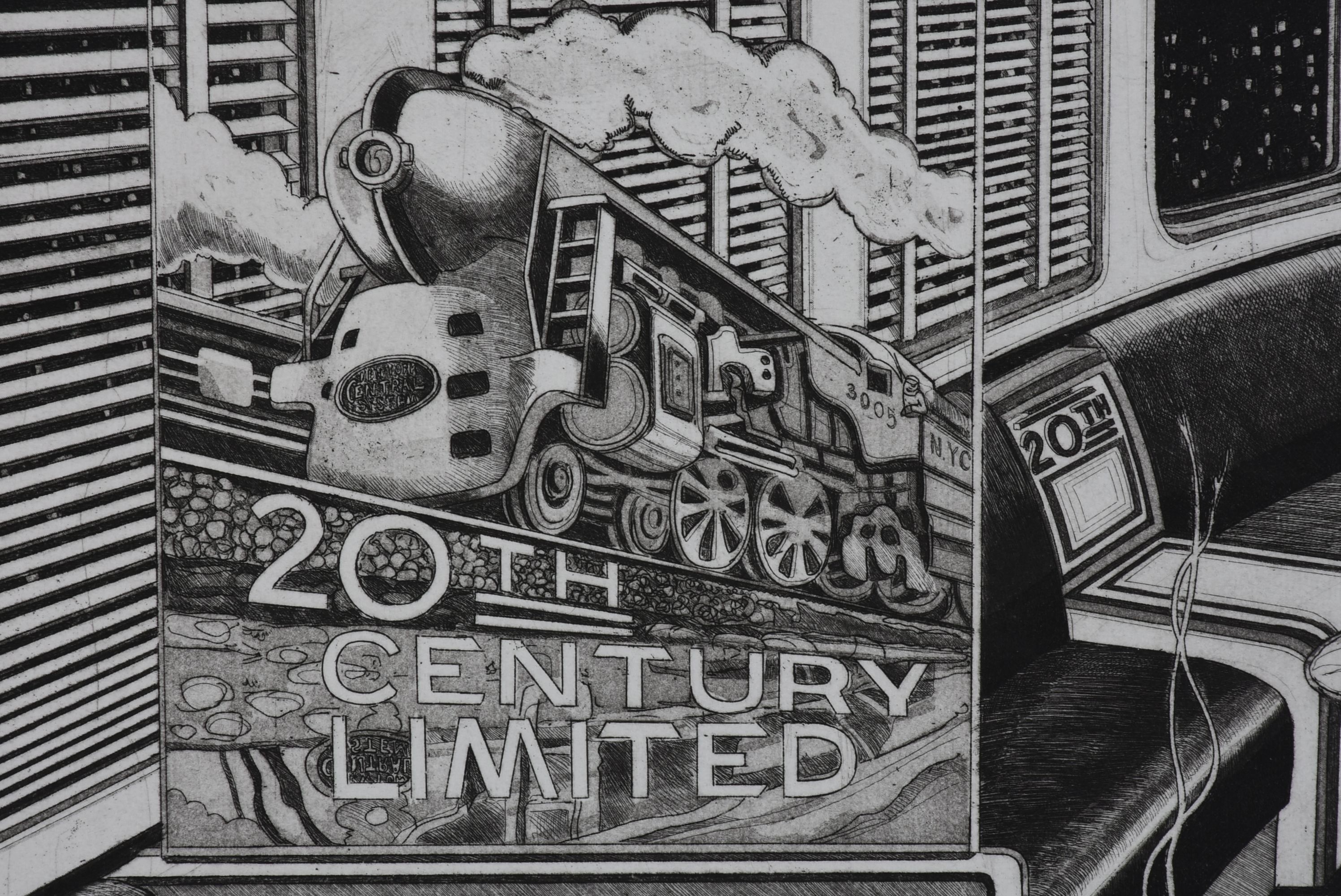 Bruce McCombs Signed 1987 Artist's Proof Etching "Club Car"