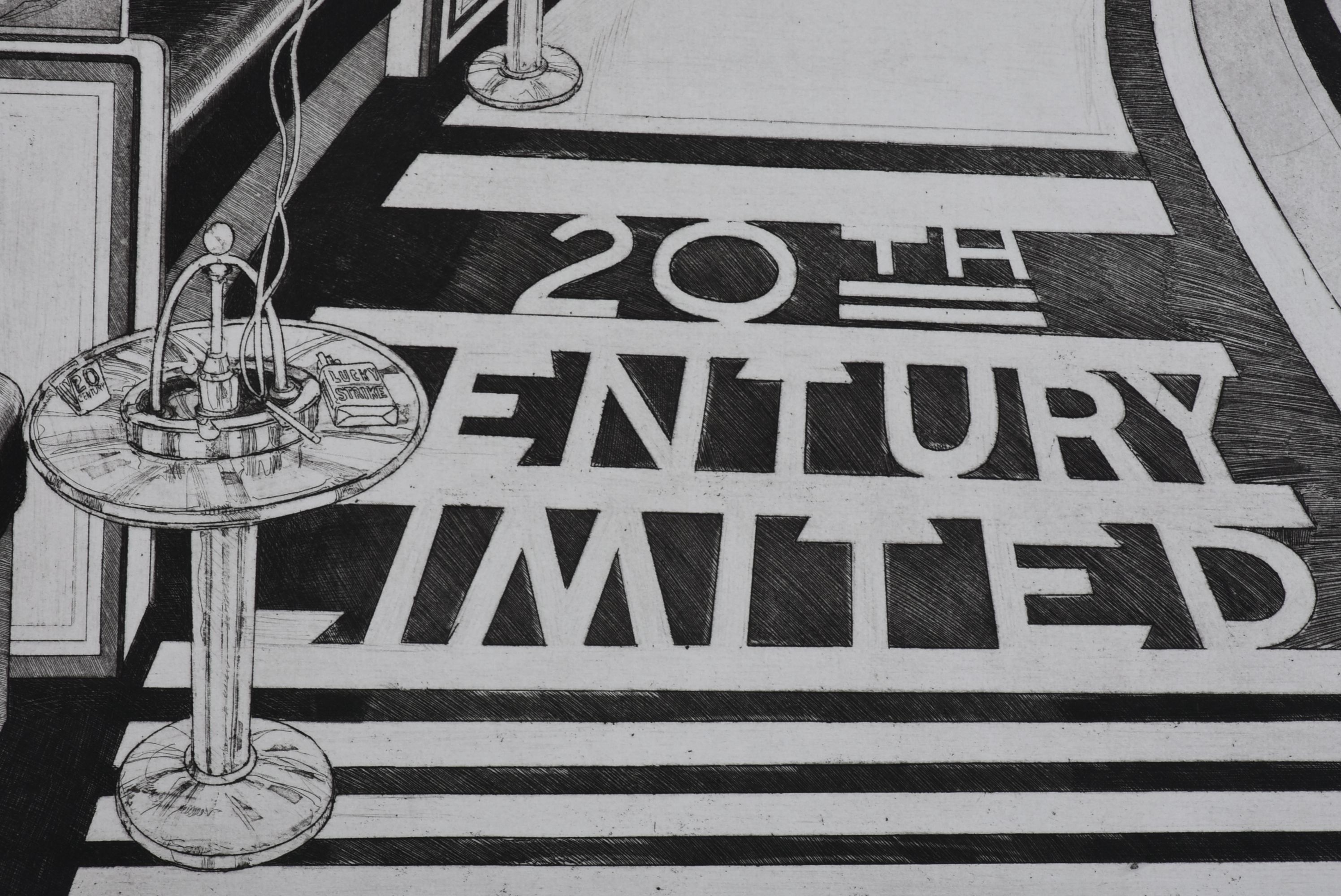 Bruce McCombs Signed 1987 Artist's Proof Etching "Club Car"