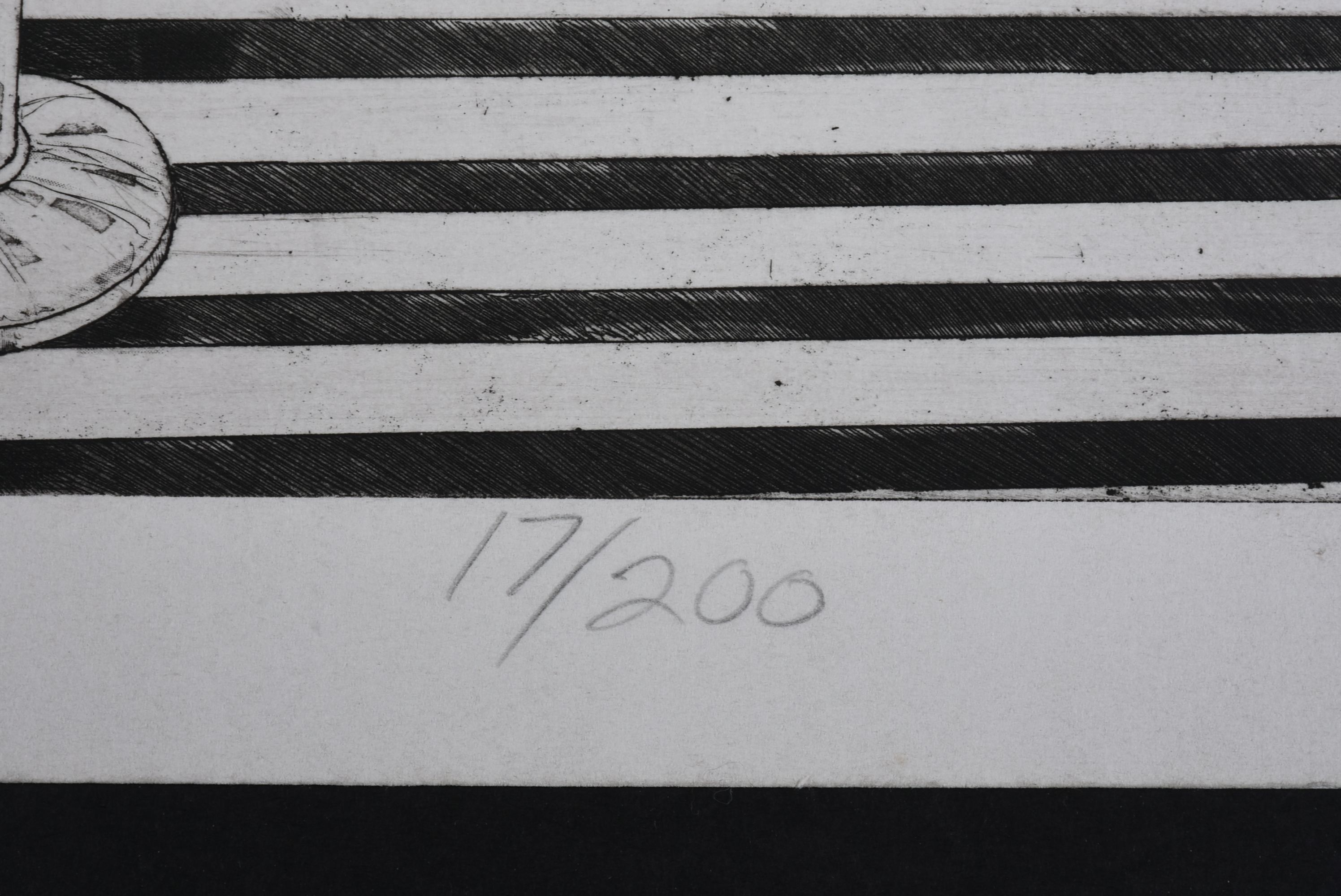 Bruce McCombs Signed 1987 Artist's Proof Etching "Club Car"