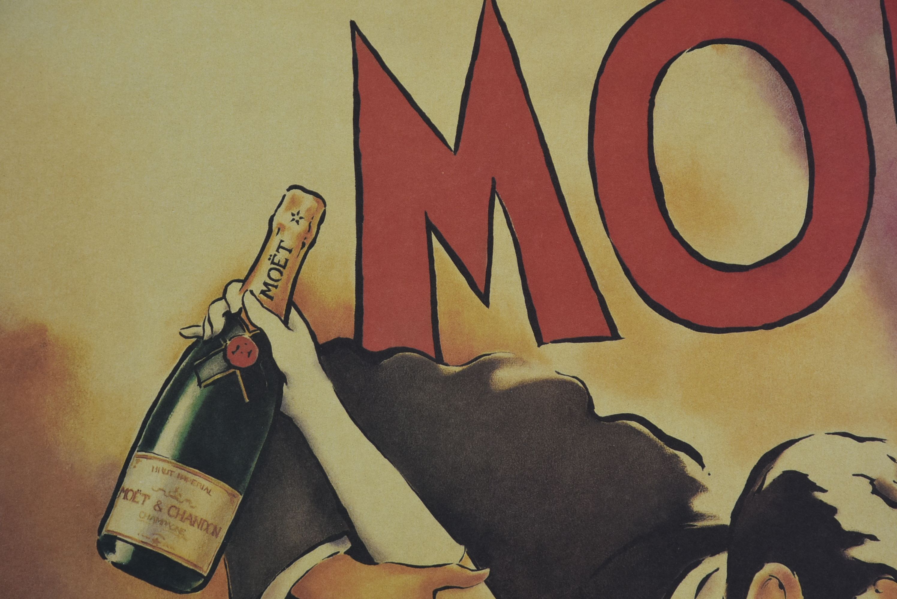 Pair of Vintage Moet & Chandon Champagne Promo Posters