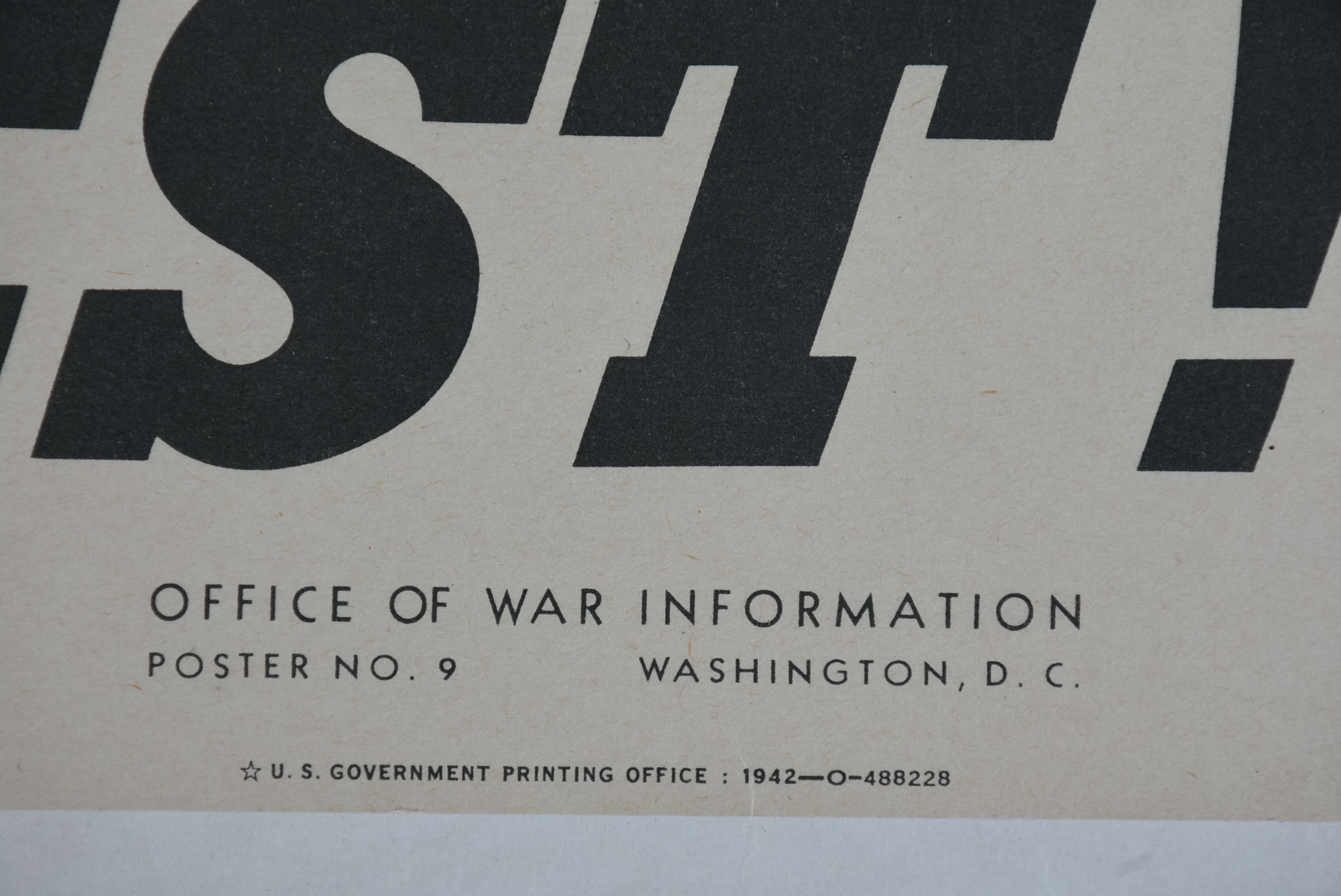 Vintage 1942 WWII Poster "Give it Your Best!"