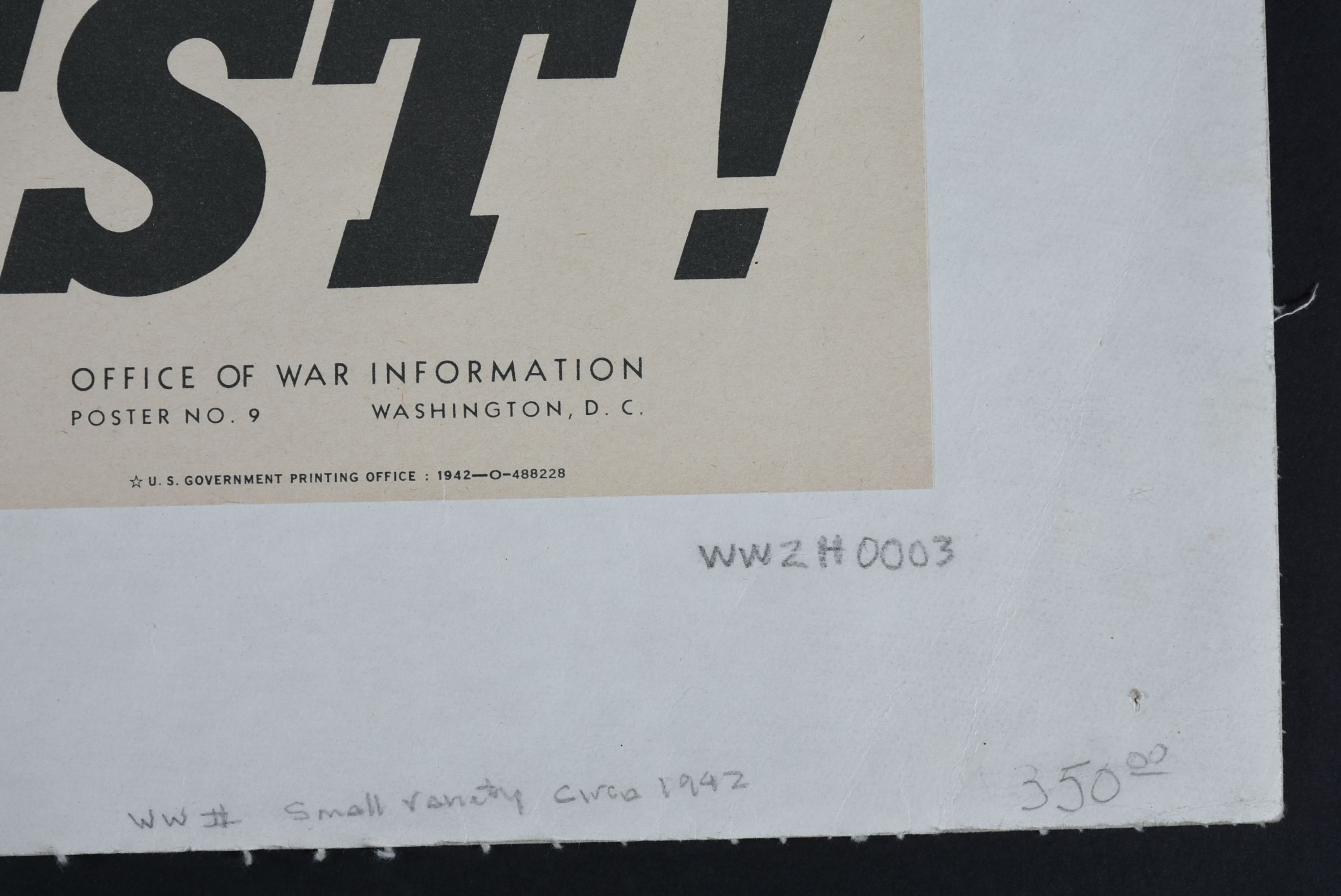 Vintage 1942 WWII Poster "Give it Your Best!"