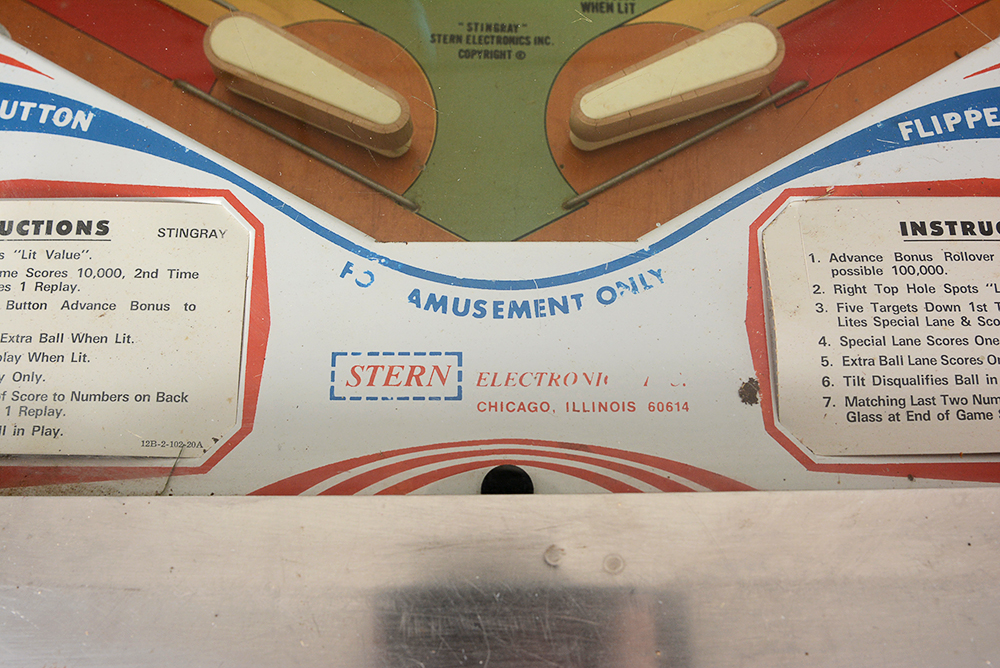 Circa 1977 Stern Stingray 4-Player Pinball Machine